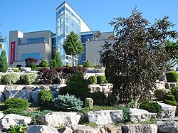 Art Windsor-Essex gallery overlooking riverfront rock gardens