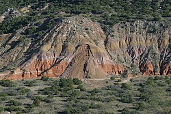 Mass wasting at Palo Duro Canyon, West Texas (2002)