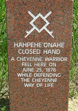 Marker stone on the battlefield