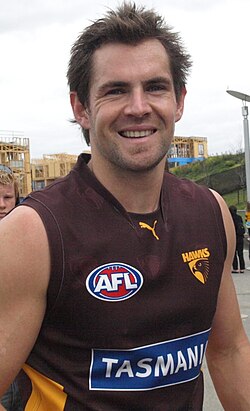 Luke Hodge, the first pick in the 2001 AFL draft. Hodge has played the most VFL/AFL games of any number-one draft pick (346 games played), is the only number-one draft pick to win a Norm Smith Medal, is one of just five number-one draft picks to have won a premiership, and has won the most premierships of any number-one draft pick (4)