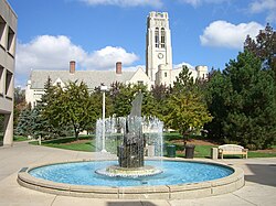 Fountain and University Hall