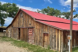 The barn at the TA Ranch, where the "regulators" were besieged by the sheriff's posse