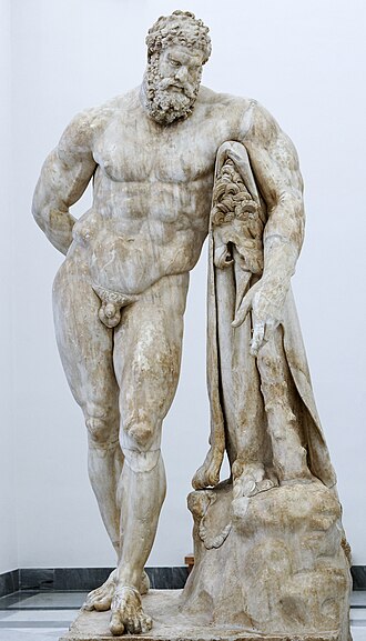 The Farnese Hercules at the Naples National Archaeological Museum