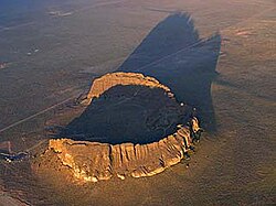 Fort Rock, an eroded tuff ring in Oregon, US.
