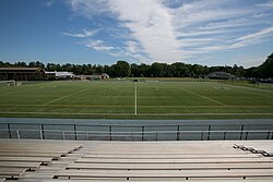 Old Westbury campus President's Stadium, home of the men's and women's soccer teams and the men's lacrosse team.
