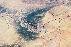 Image of the Grand Canyon and surrounding area taken from the International Space Station