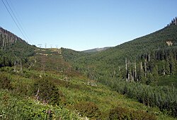 Lolo Pass seen from about a mile away