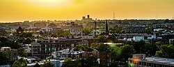 An aerial view of Northwest Washington, D.C. in June 2018