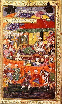 A scene from the Baburnama