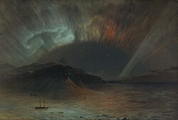 Frederic Edwin Church's 1865 painting Aurora Borealis
