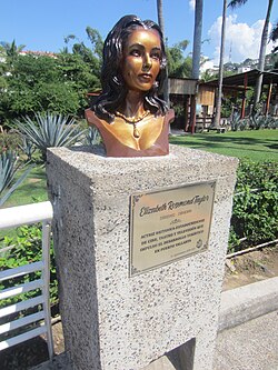 Bust of Taylor in Puerto Vallarta, Mexico