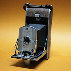 Polaroid Model 95, the company's first instant camera introduced in 1948