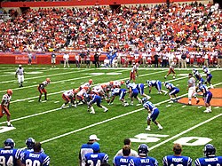 Syracuse University's football team plays its games in the JMA Dome.