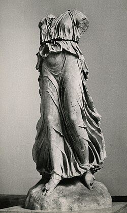Nike, 2nd-3rd century, in the Naples National Archeological Museum. Photo by Paolo Monti, 1969