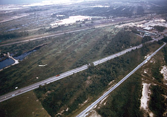 Habitat fragmentation caused by numerous roads near the Indiana Dunes National Lakeshore